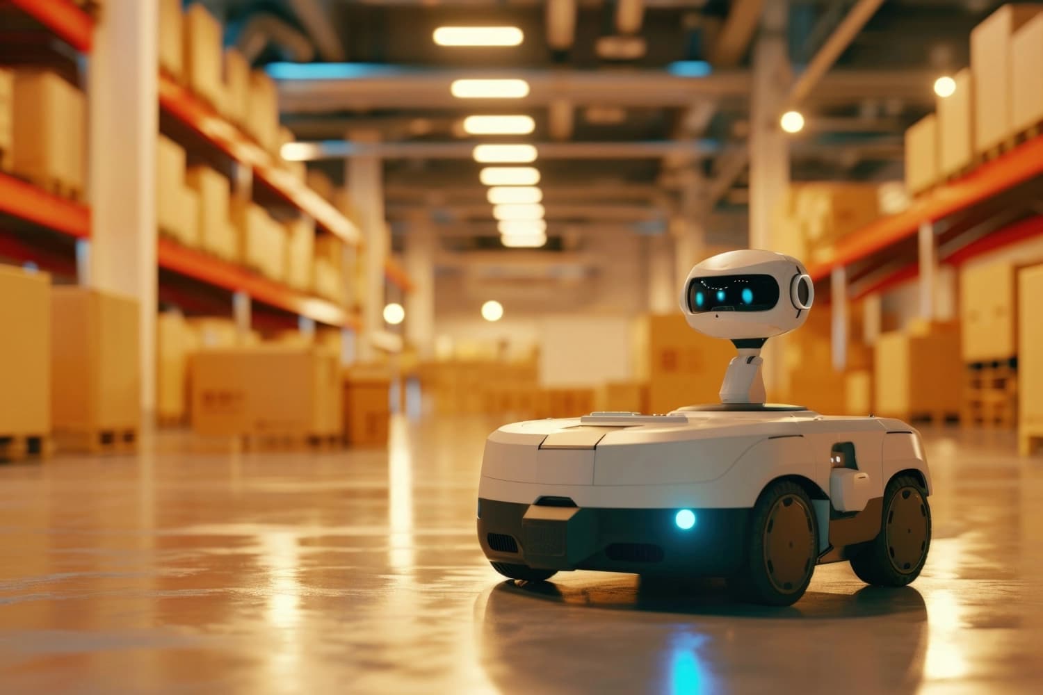 Smart warehouse technology with AI-driven analytics and automation
